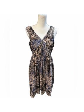 Tibi Silk Dress Women's Size 8 Paisley Floral Sleeveless Party Cocktail
